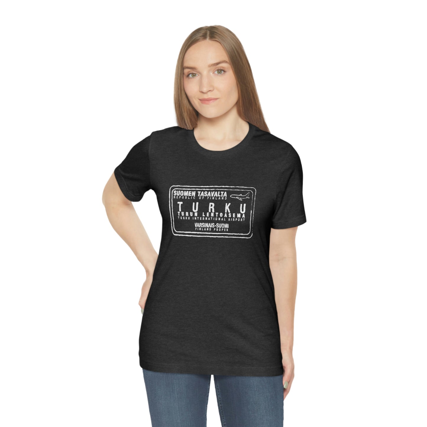 Turku Finland Passport Stamp Vacation Travel Unisex T-shirt