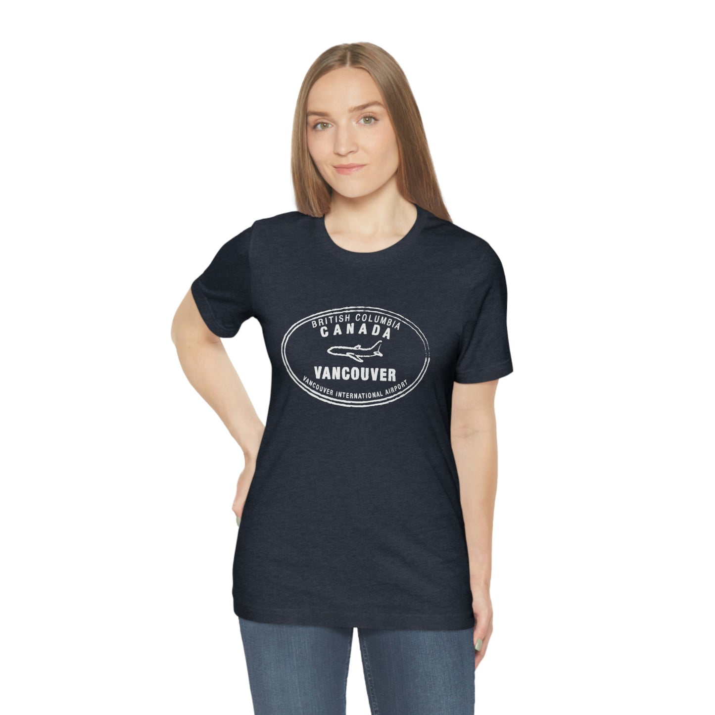 Vancouver BC Canada Passport Stamp Vacation Travel Unisex T-shirt