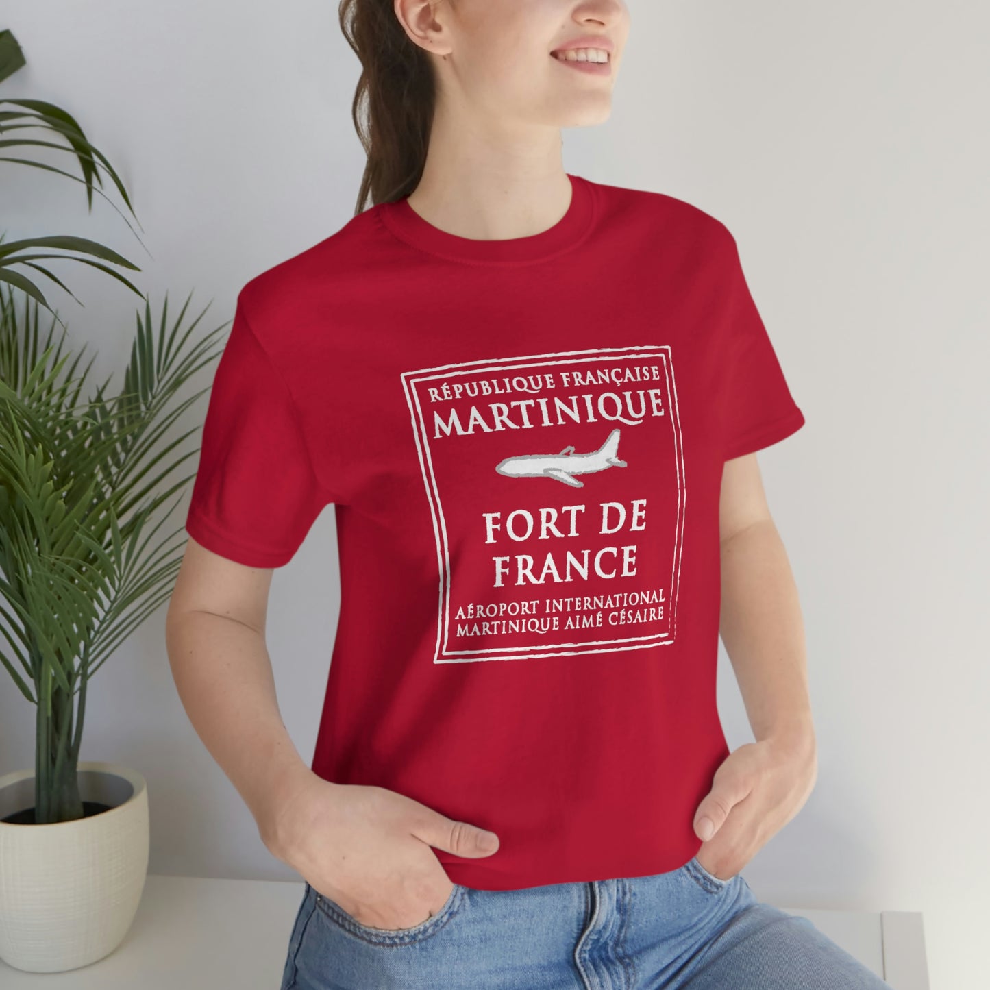 Martinique Passport Stamp Vacation Travel Unisex T-shirt