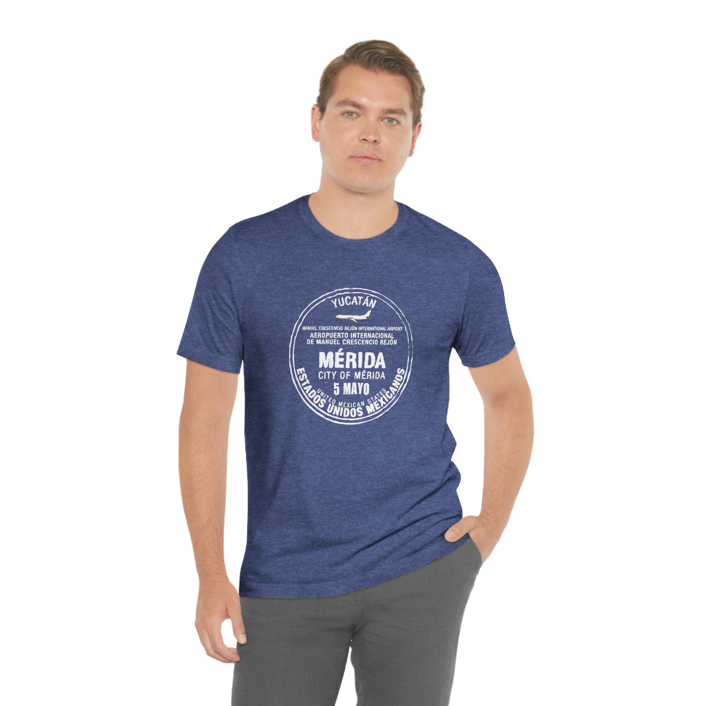 Merida Mexico May 5 Passport Stamp Travel Unisex T-shirt