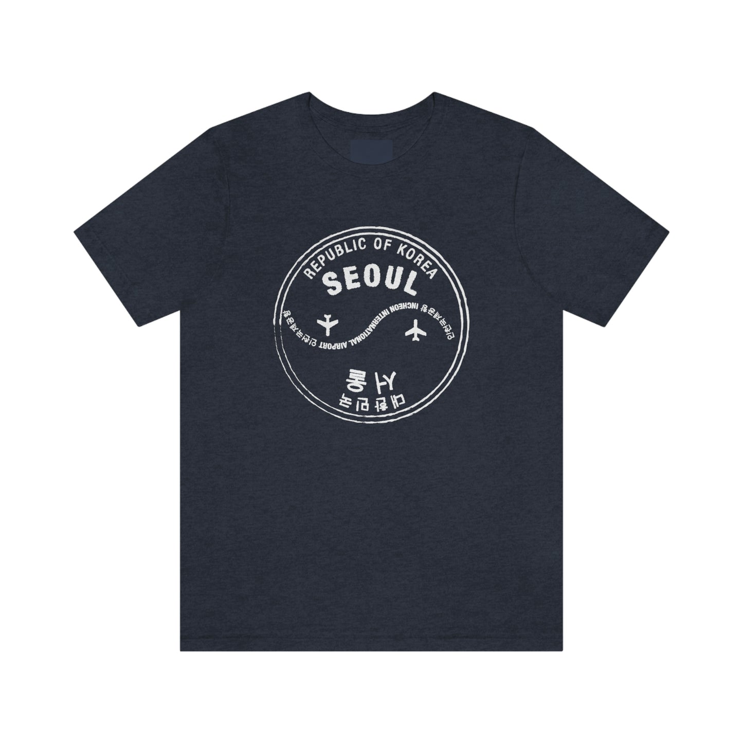 Seoul South Korea Passport Stamp Vacation Unisex T-shirt