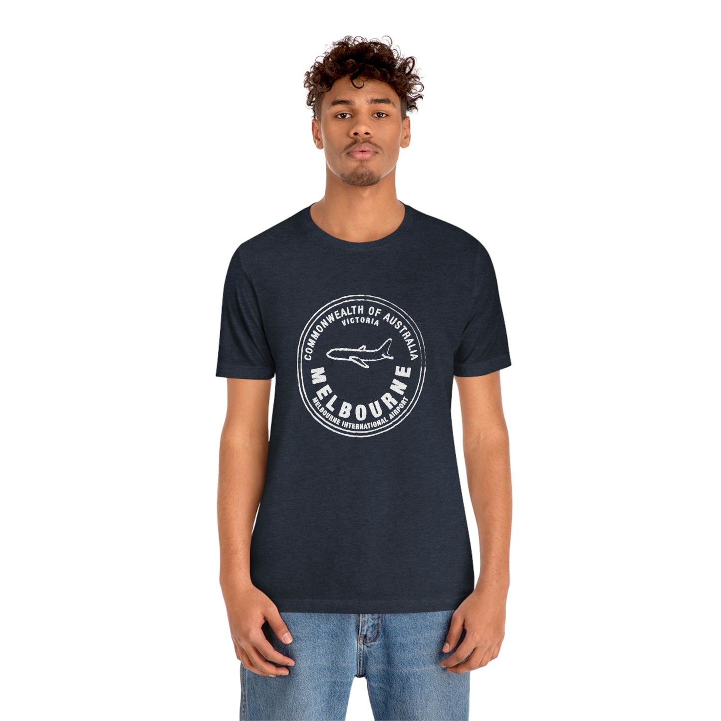 Melbourne Australia Passport Stamp Vacation Travel Unisex T-shirt