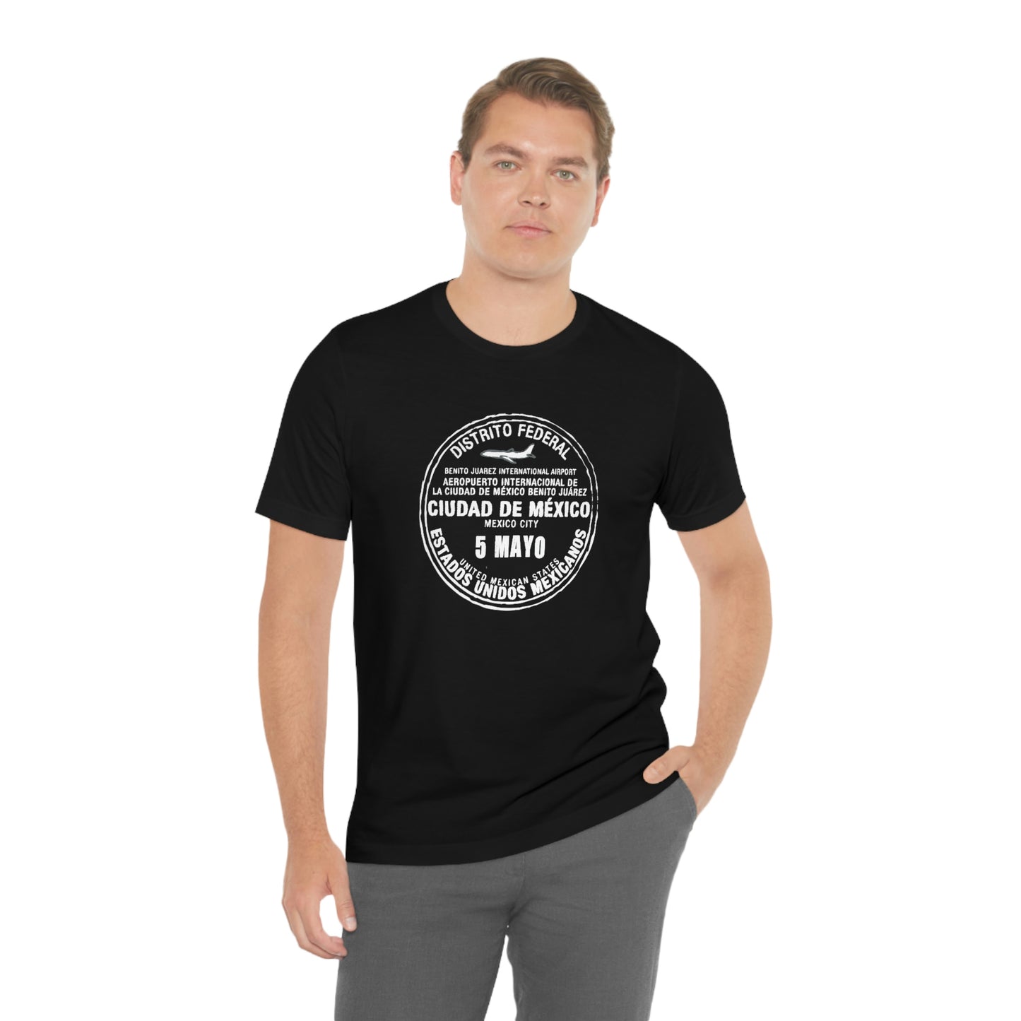 Mexico City May 5 Passport Stamp Travel Unisex T-shirt