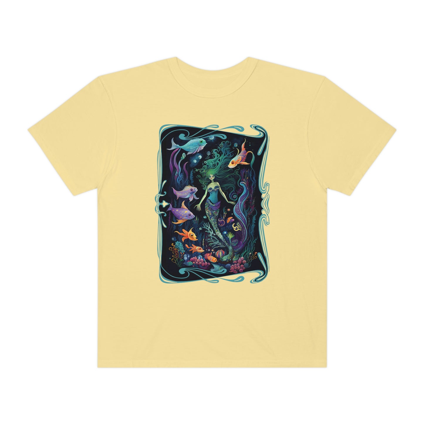 Mermaid Garden Mermaidcore Fairycore Unisex Garment-Dyed T-shirt