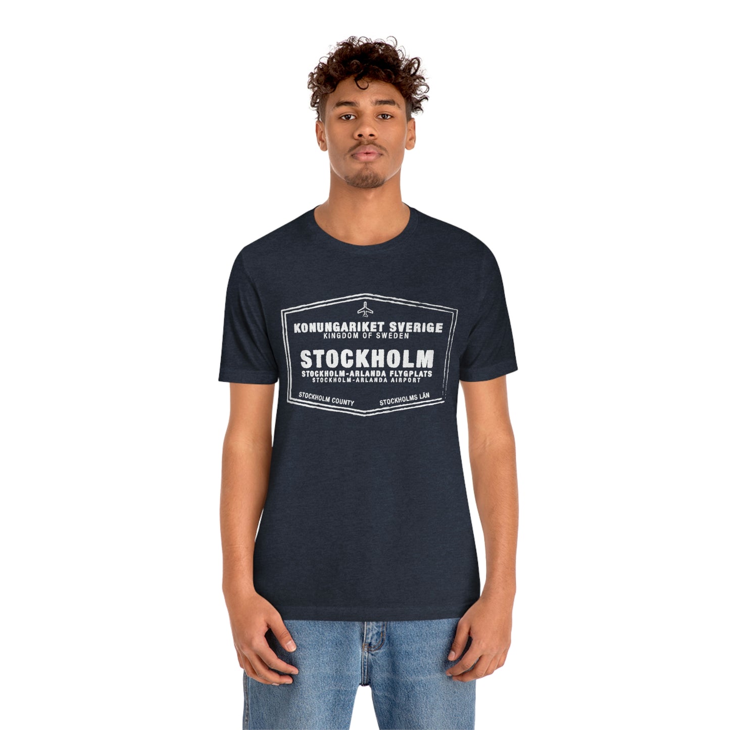 Stockholm Sweden Passport Stamp Vacation Travel Unisex T-shirt