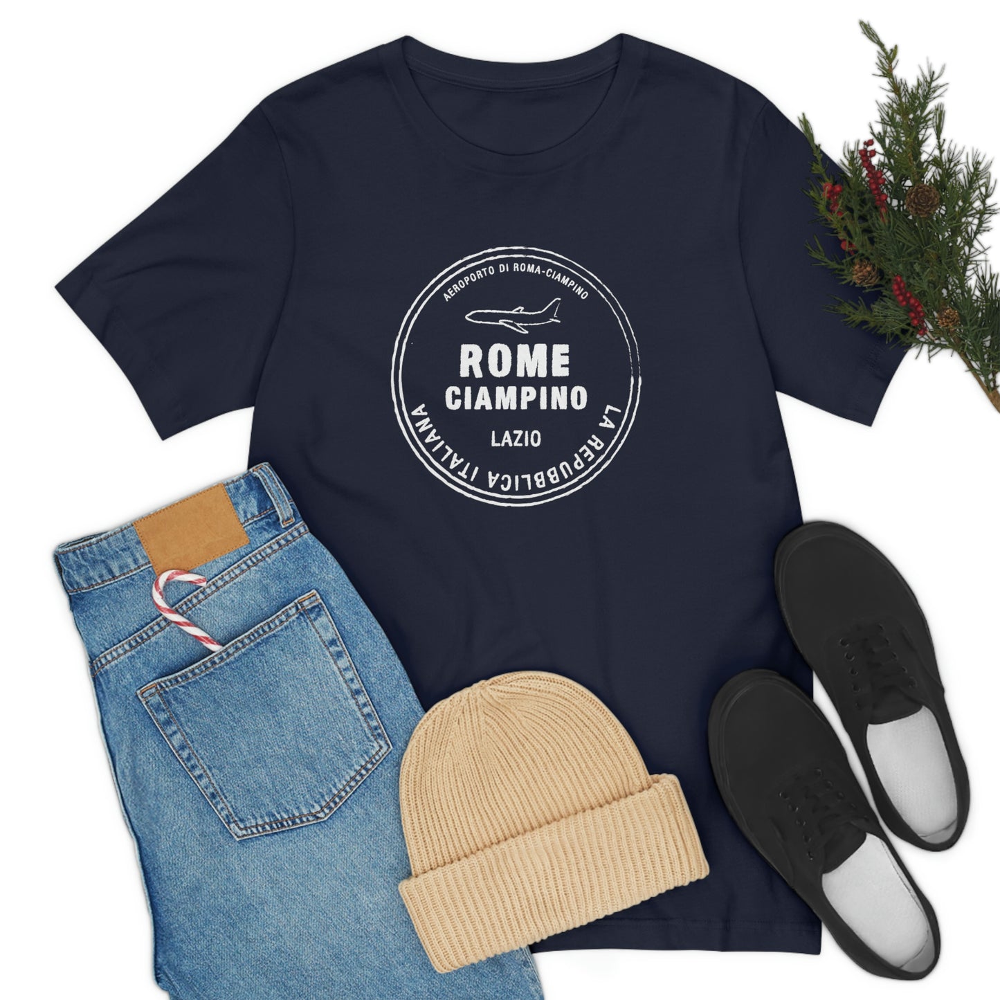 Rome Italy Passport Stamp Vacation Travel Unisex T-shirt