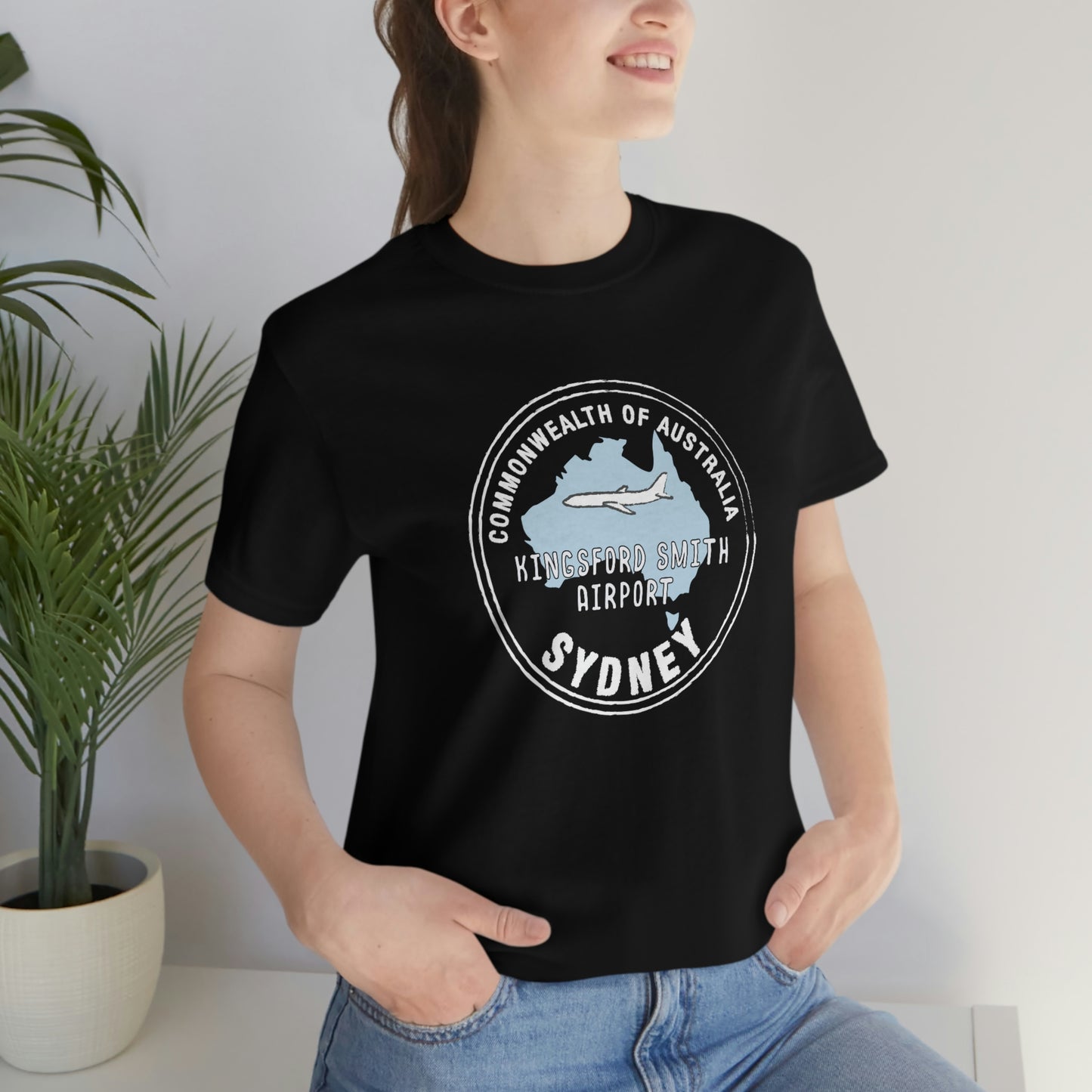 Sydney Australia Passport Stamp Vacation Travel Souvenir Unisex T-shirt