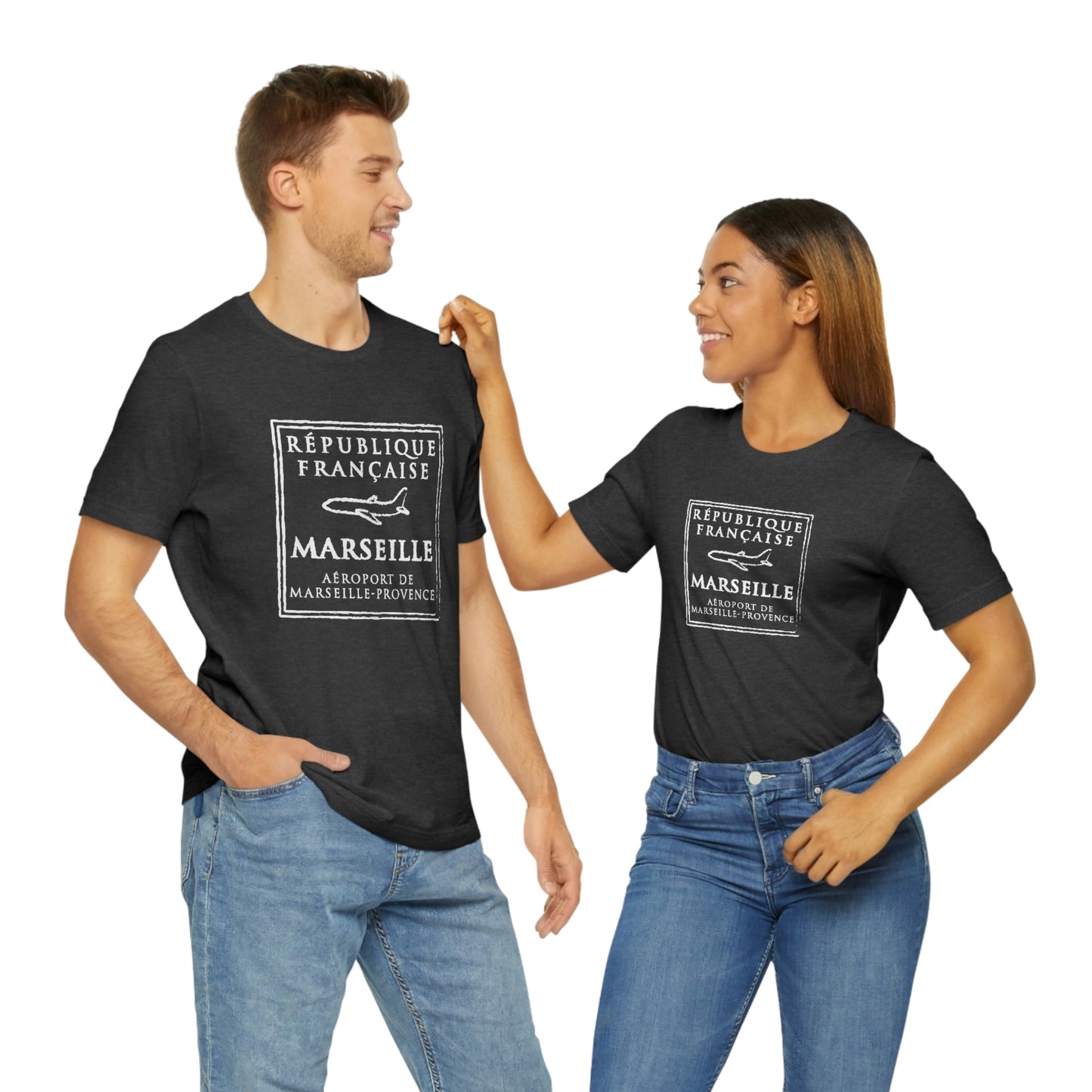 Marseille France Passport Stamp Vacation Travel Unisex T-shirt