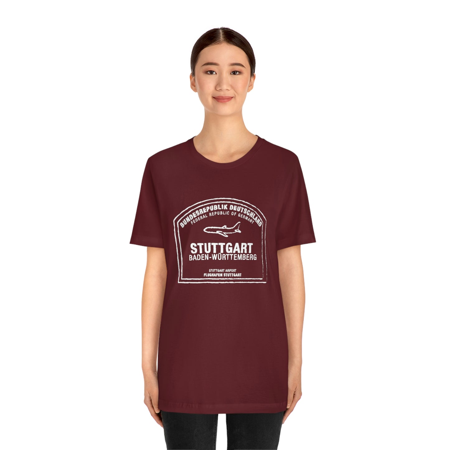 Stuttgart Germany Passport Stamp Vacation Travel Unisex T-shirt