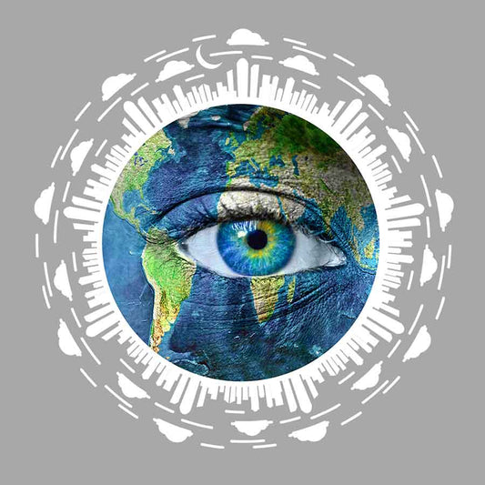 Eye on the Earth Bumper Sticker Decal for Car Laptop  Locker 5"x5" Round