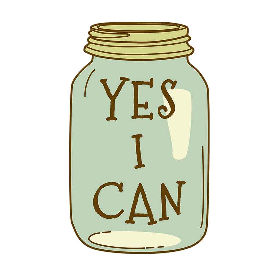 Yes I Can, Canning Season 2.5x4 Inch Sticker for Garden Farmers and Homesteaders