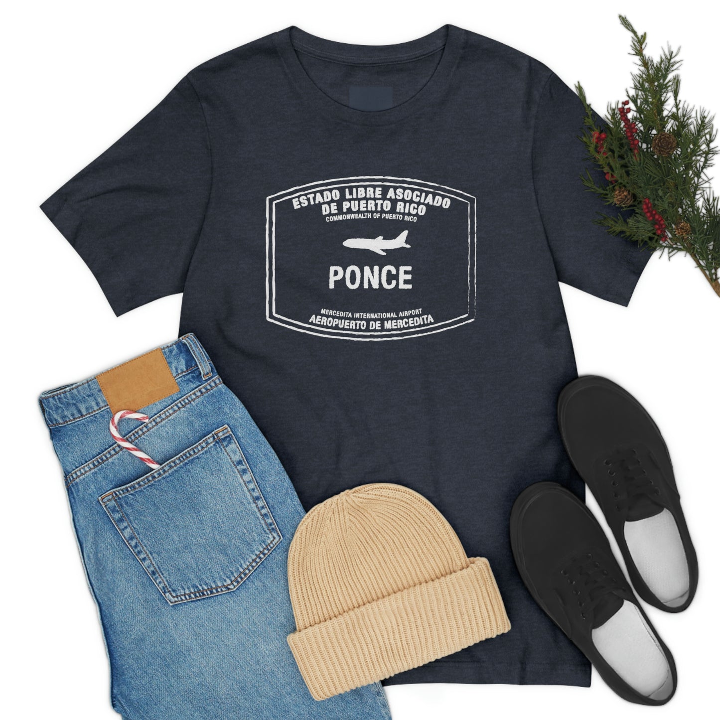 Ponce Puerto Rico Passport Stamp Vacation Travel Unisex T-shirt