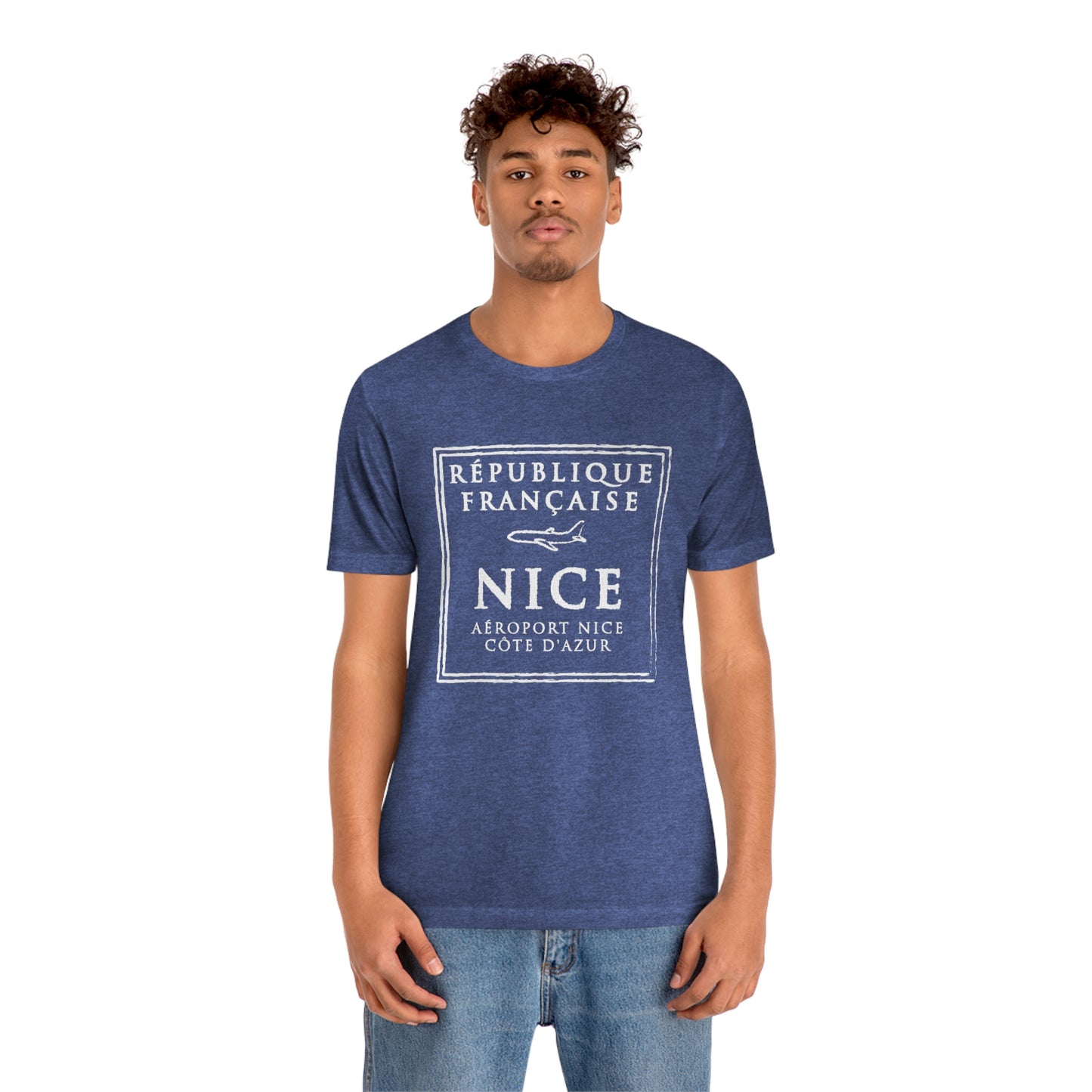 Nice France Passport Stamp Vacation Travel Unisex T-shirt