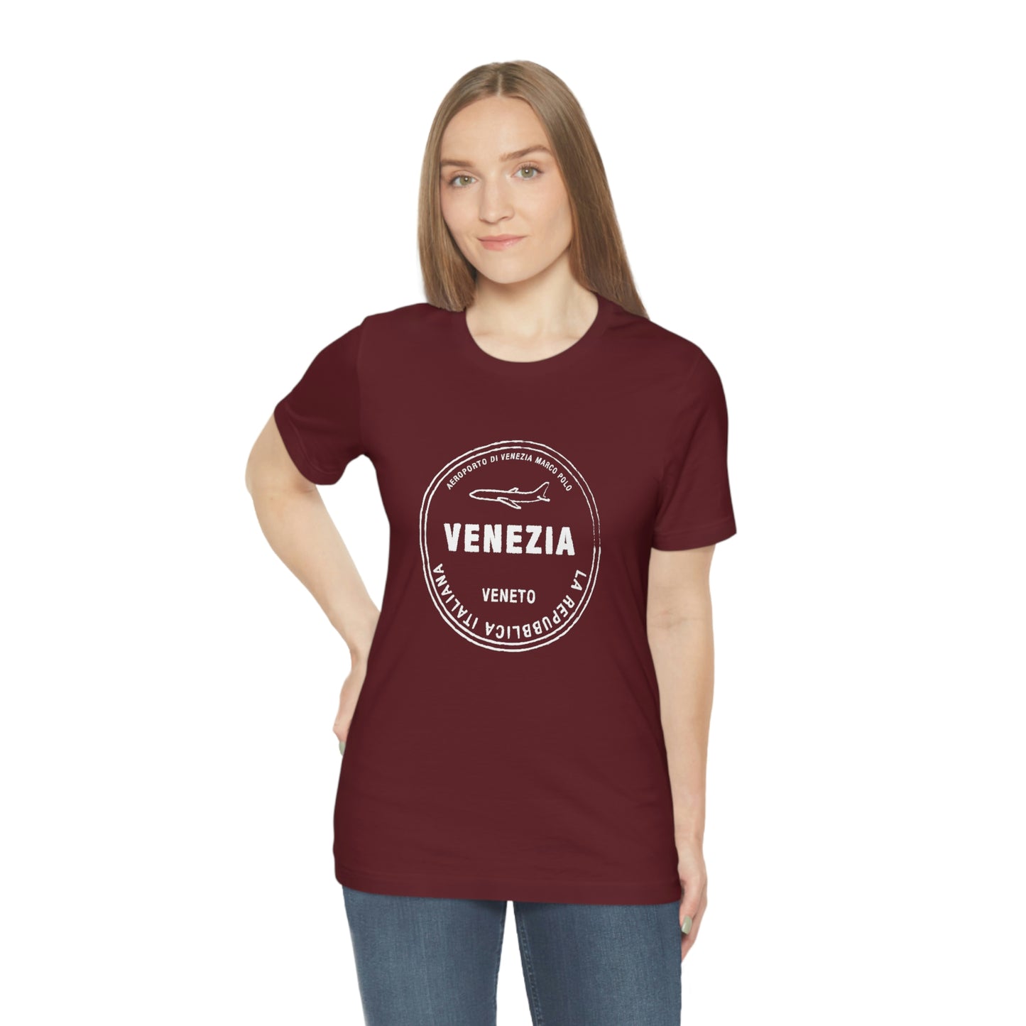 Venice Italy Passport Stamp Holiday Travel Souvenir Unisex T-shirt