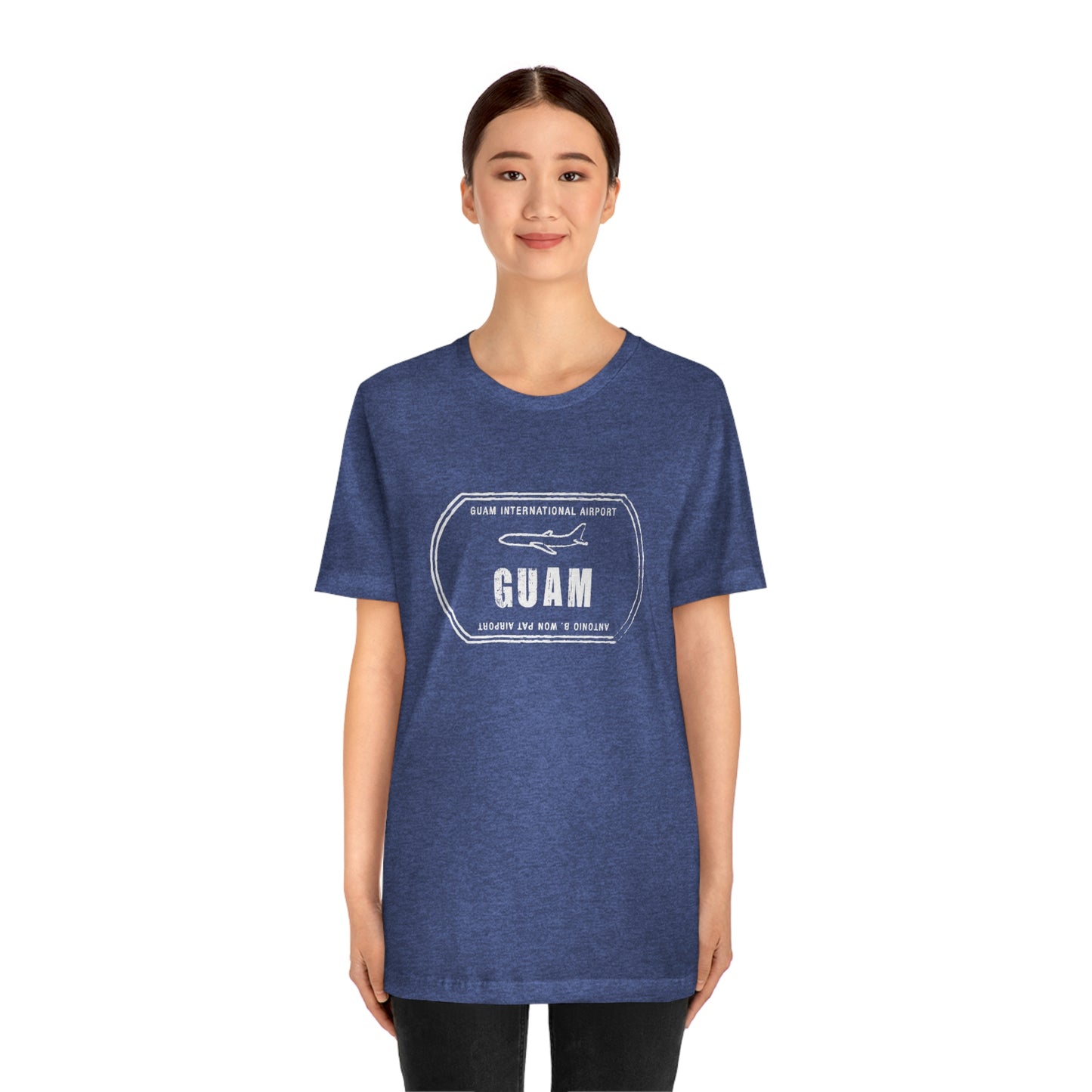 Guam Airport Passport Stamp Vacation Travel Unisex T-shirt