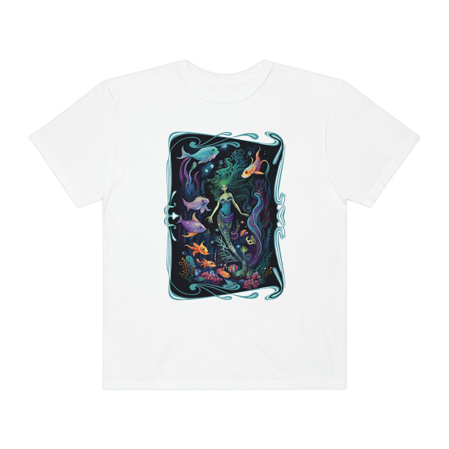 Mermaid Garden Mermaidcore Fairycore Unisex Garment-Dyed T-shirt