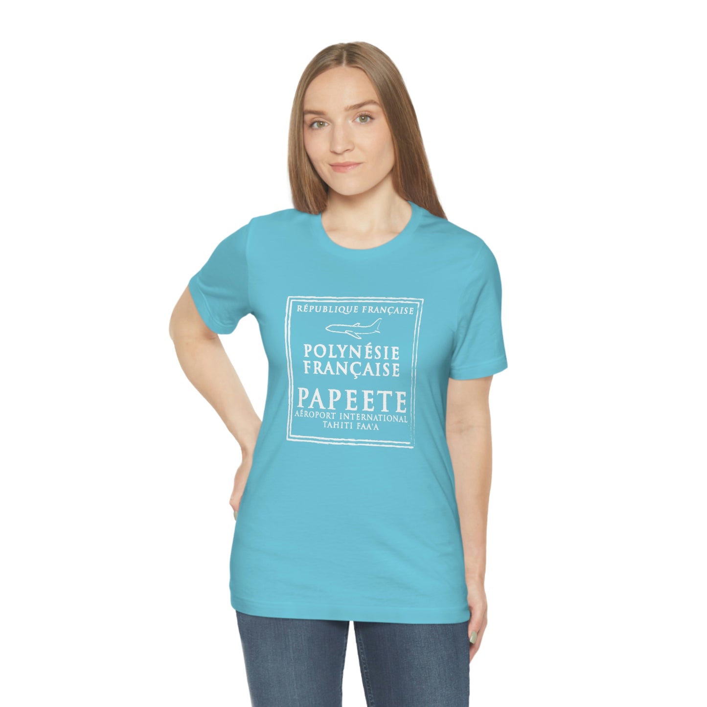 Papeete Tahiti Passport Stamp Vacation Travel T-shirt Unisex