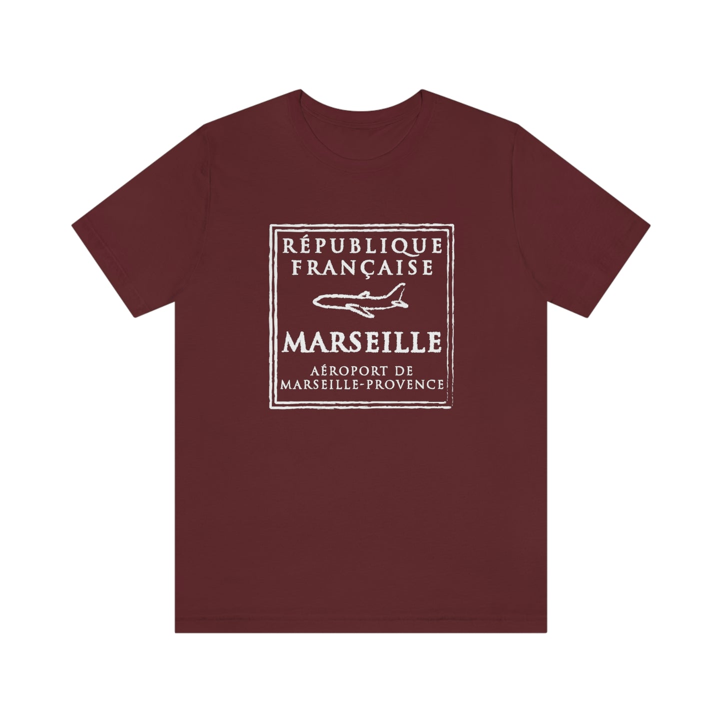 Marseille France Passport Stamp Vacation Travel Unisex T-shirt