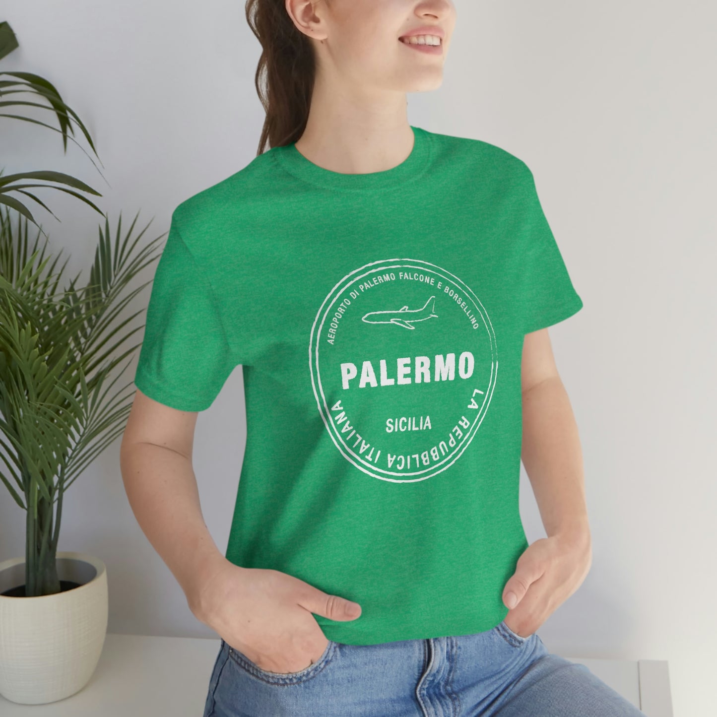 Palermo Sicily Italy Passport Stamp Vacation Travel Unisex T-shirt