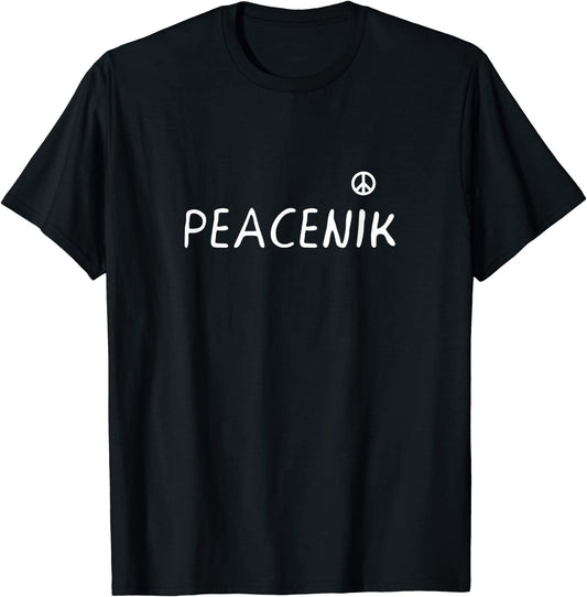 Peacenik Peace Sign Retro 1960s 1970s T=shirt