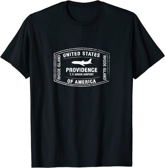 Providence RI USA Passport Stamp Vacation Travel Unisex Softstyle T-shirt