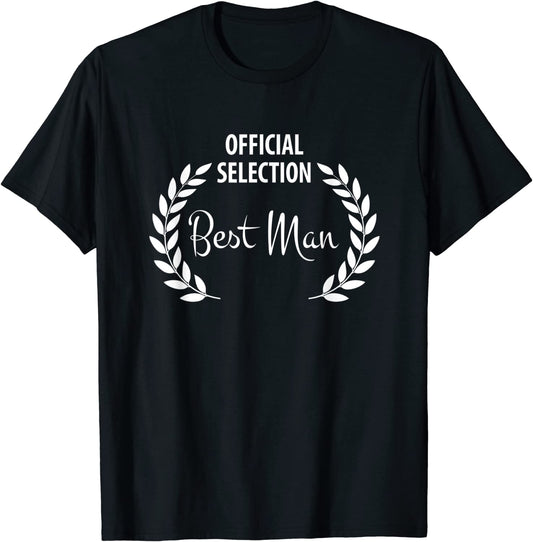 Official Selection Best Man Film Laurel T-Shirt for Weddings