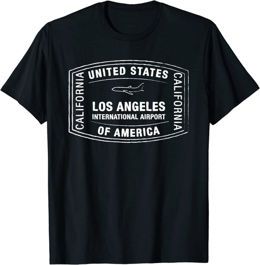 Los Angeles USA LAX Passport Stamp Vacation Travel T-shirt