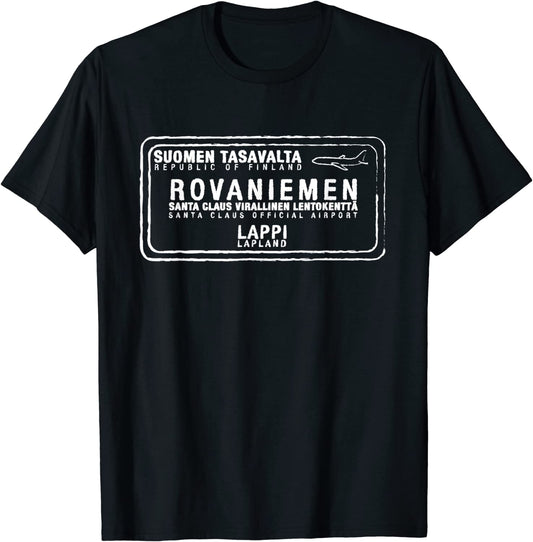 Lapland Finland Passport Stamp Vacation Travel T-shirt