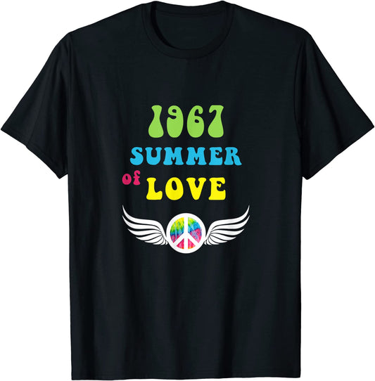1967 Summer of Love Flying Peace Wings T-shirt