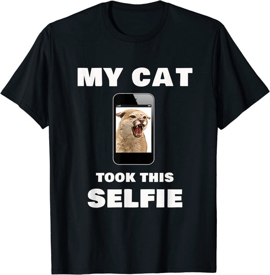 My Cat Took This Selfie Funny Cat Photo T-shirt