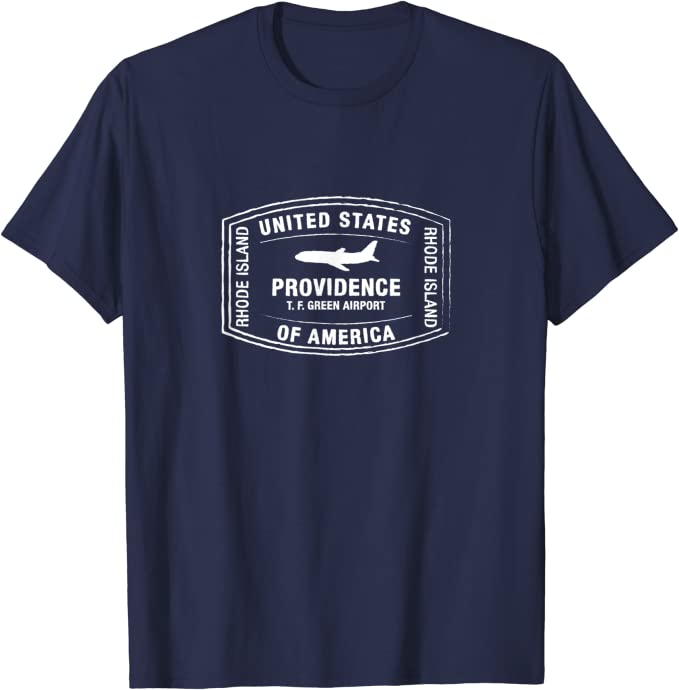 Providence RI USA Passport Stamp Vacation Travel Unisex Softstyle T-shirt