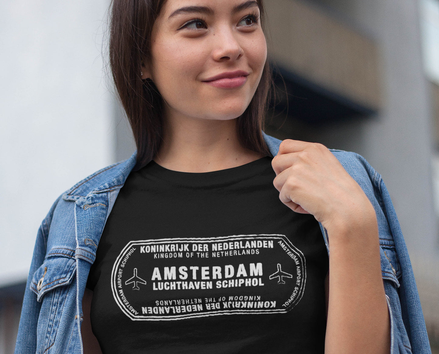 Amsterdam Netherlands Passport Stamp Vacation Travel T-shirt