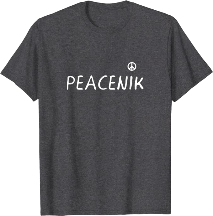 Peacenik Peace Sign Retro 1960s 1970s T=shirt