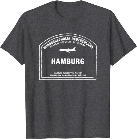 Hamburg Germany Passport Stamp Vacation Travel Souvenir T-shirt