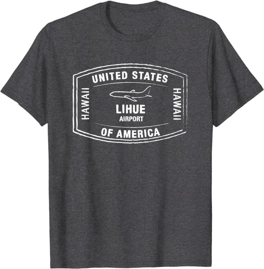 Lihue Hawaii USA Passport Stamp Vacation Travel T-shirt