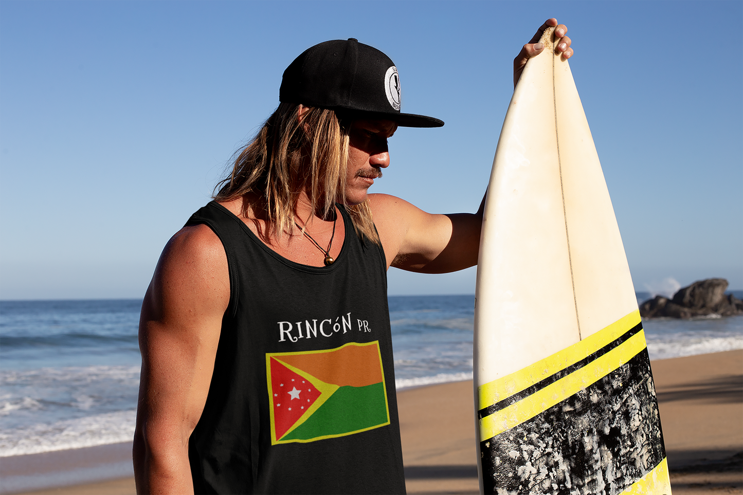 Rincon Puerto Rico Flag Tank Top for Surfers