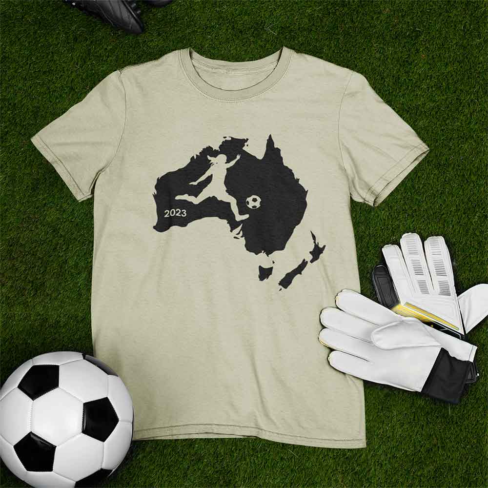 Womens and Girls Kicking Soccer Ball Unisex Softstyle T-Shirt for Teams