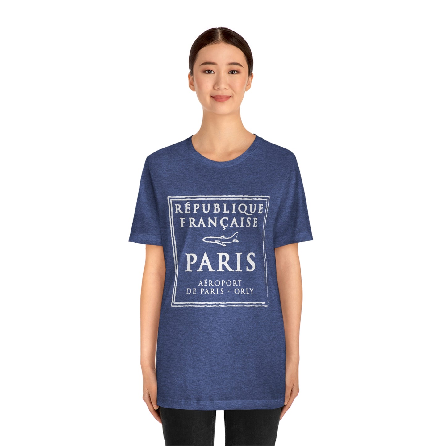 Paris France Passport Stamp Vacation Travel Souvenir Unisex T-shirt