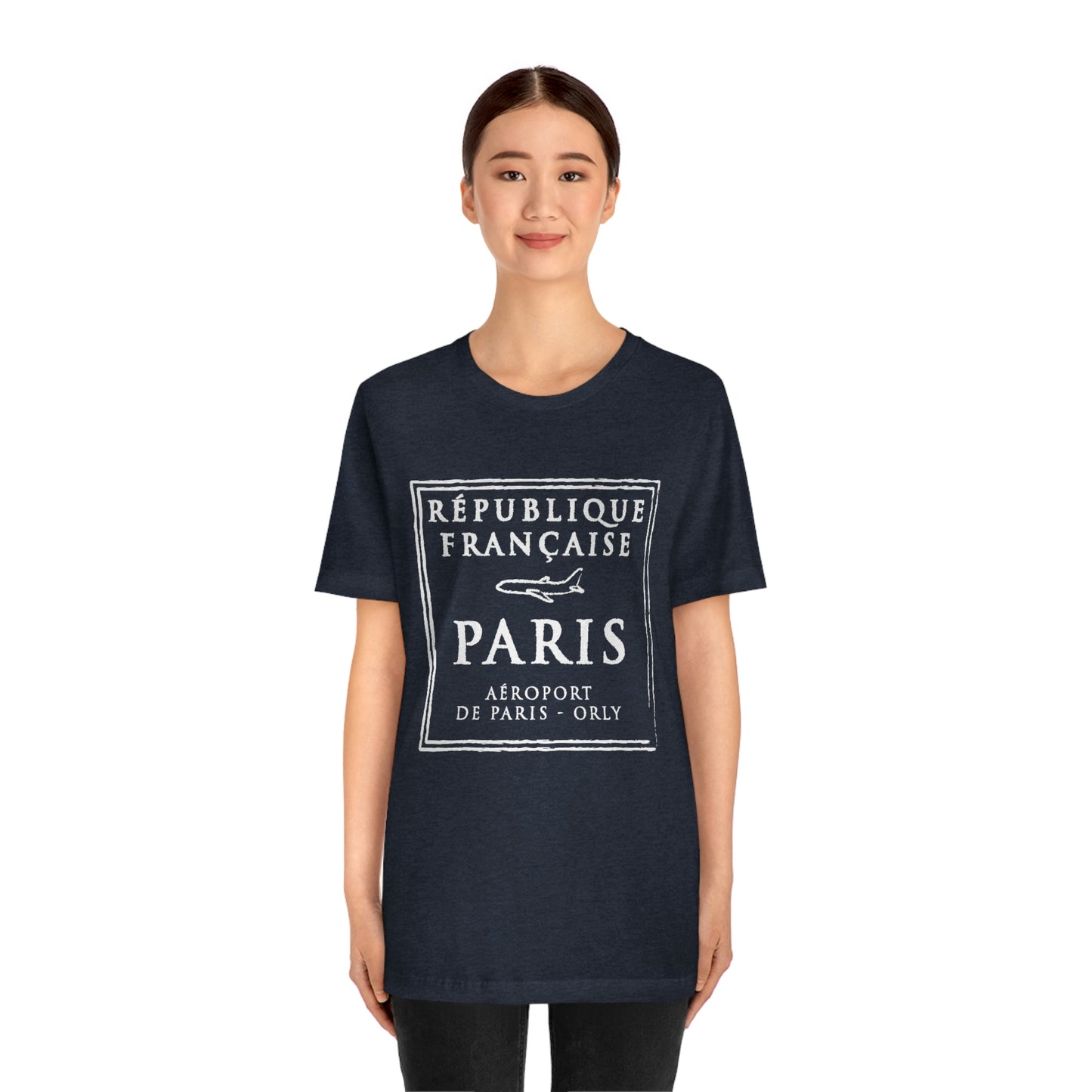 Paris France Passport Stamp Vacation Travel Souvenir Unisex T-shirt