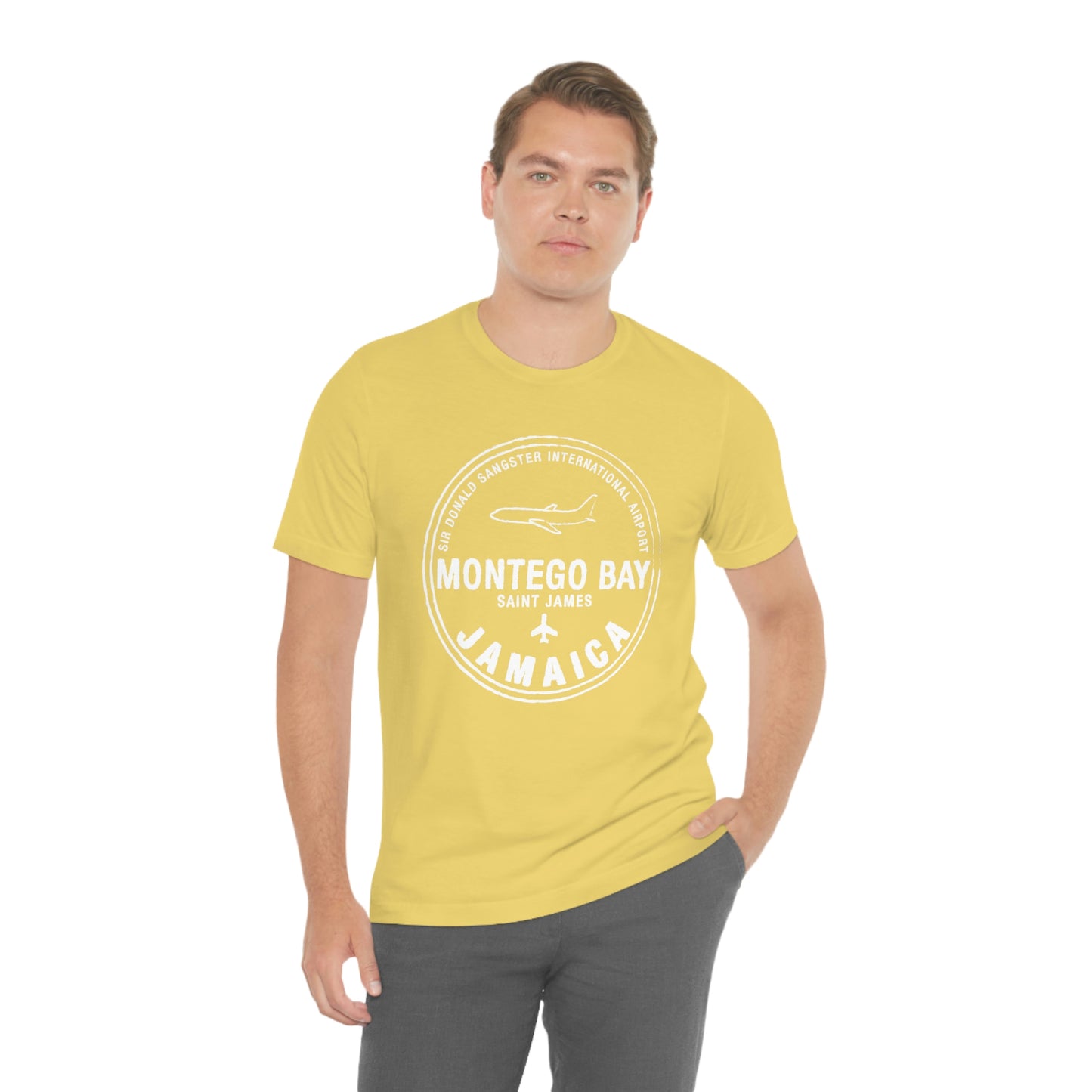 Montego Bay Jamaica Passport Stamp Vacation Travel Unisex T-shirt