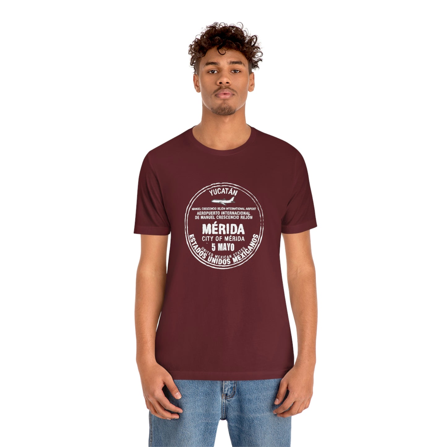 Merida Mexico May 5 Passport Stamp Travel Unisex T-shirt