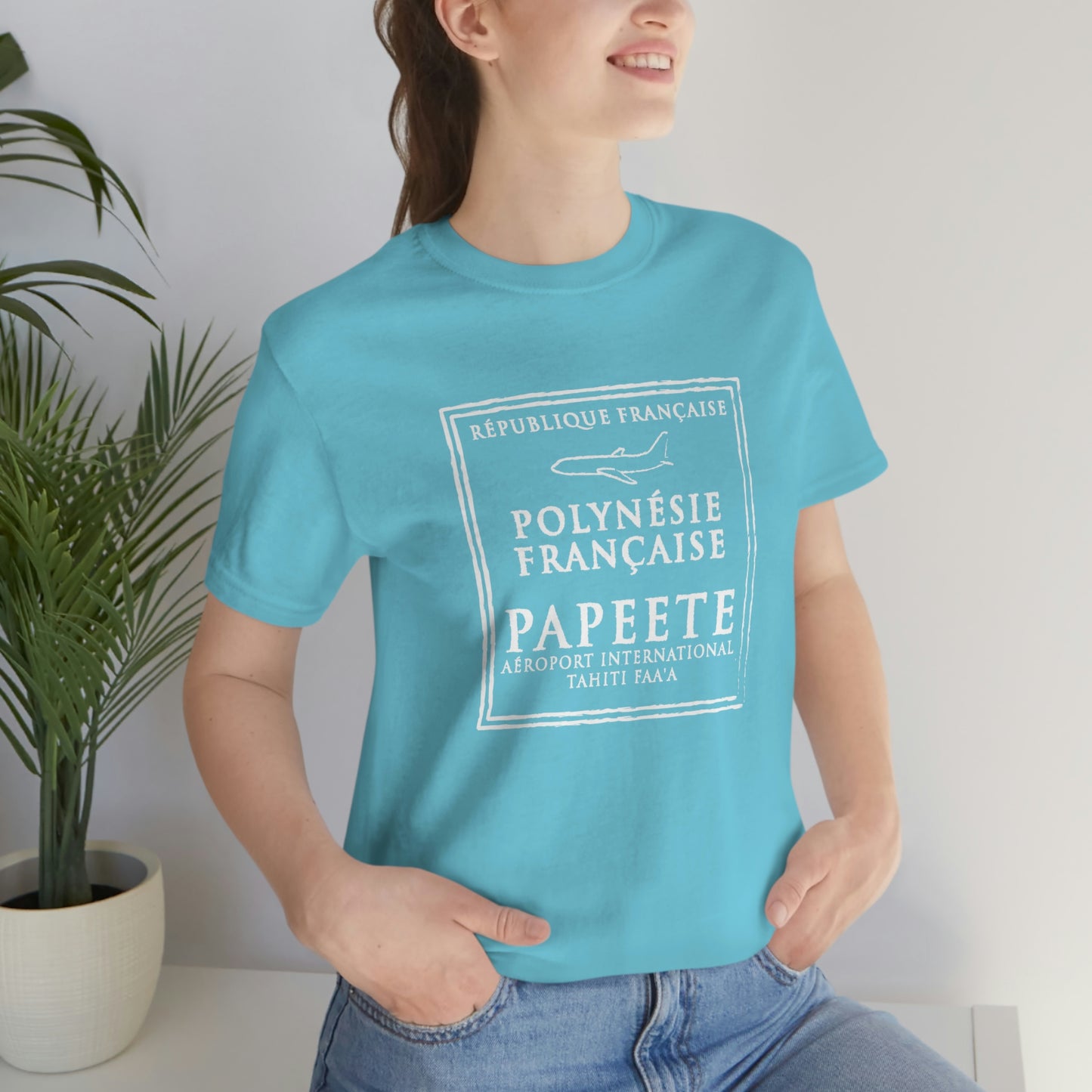 Papeete Tahiti Passport Stamp Vacation Travel T-shirt Unisex