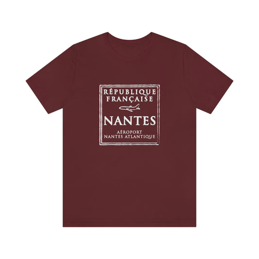 Nantes France Passport Stamp Vacation Travel Souvenir Unisex T-shirt