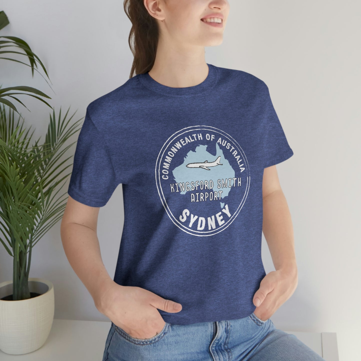 Sydney Australia Passport Stamp Vacation Travel Souvenir Unisex T-shirt