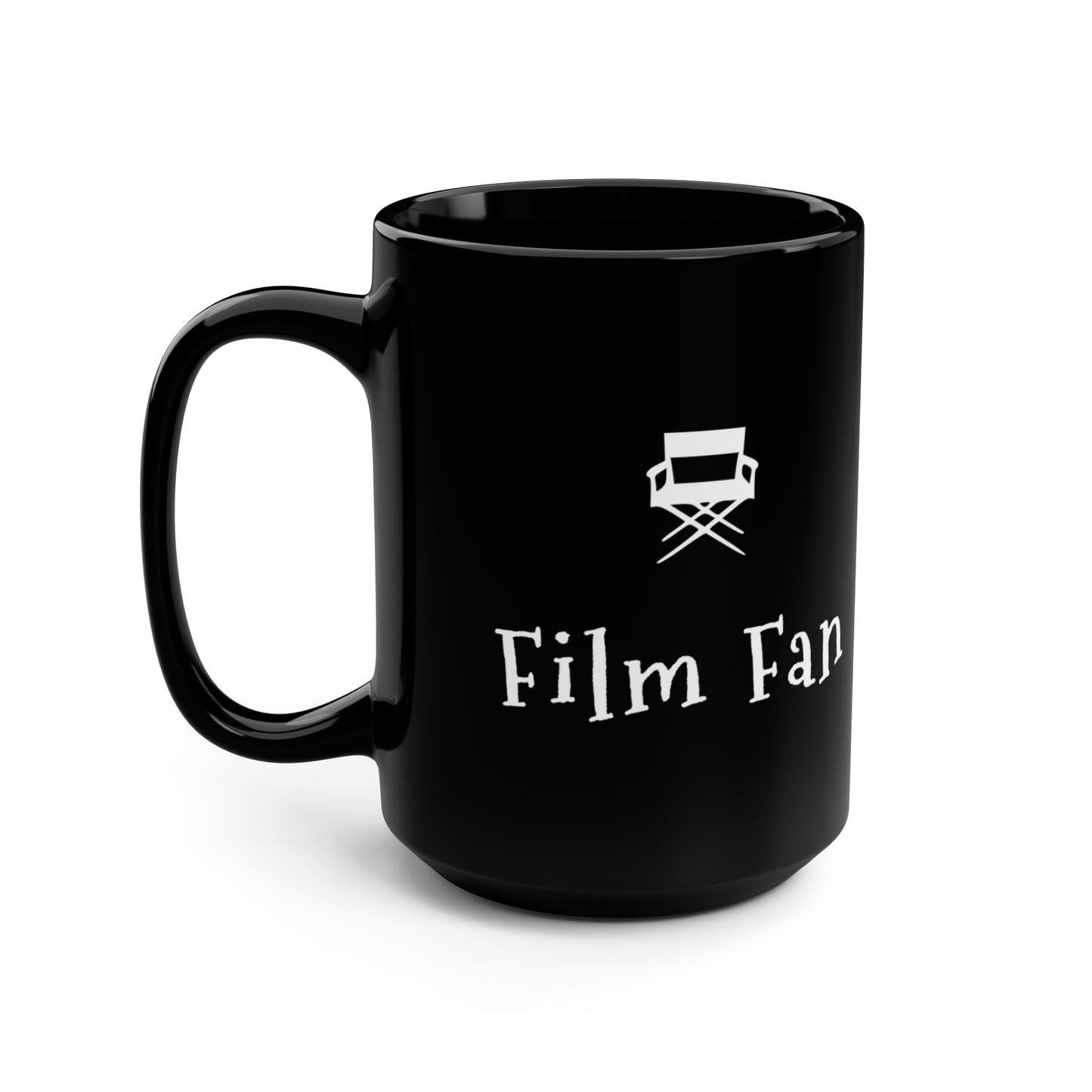 Film Fan Coffee or Tea Gift for Movie Lovers and Film Buffs - Black Mug, 15oz