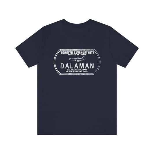 Dalaman Turkey Airport Passport Stamp Vacation Travel Unisex T-shirt