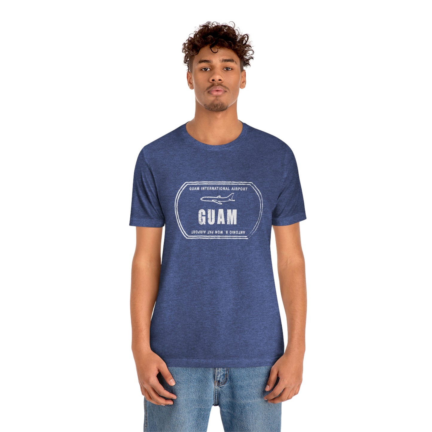 Guam Airport Passport Stamp Vacation Travel Unisex T-shirt