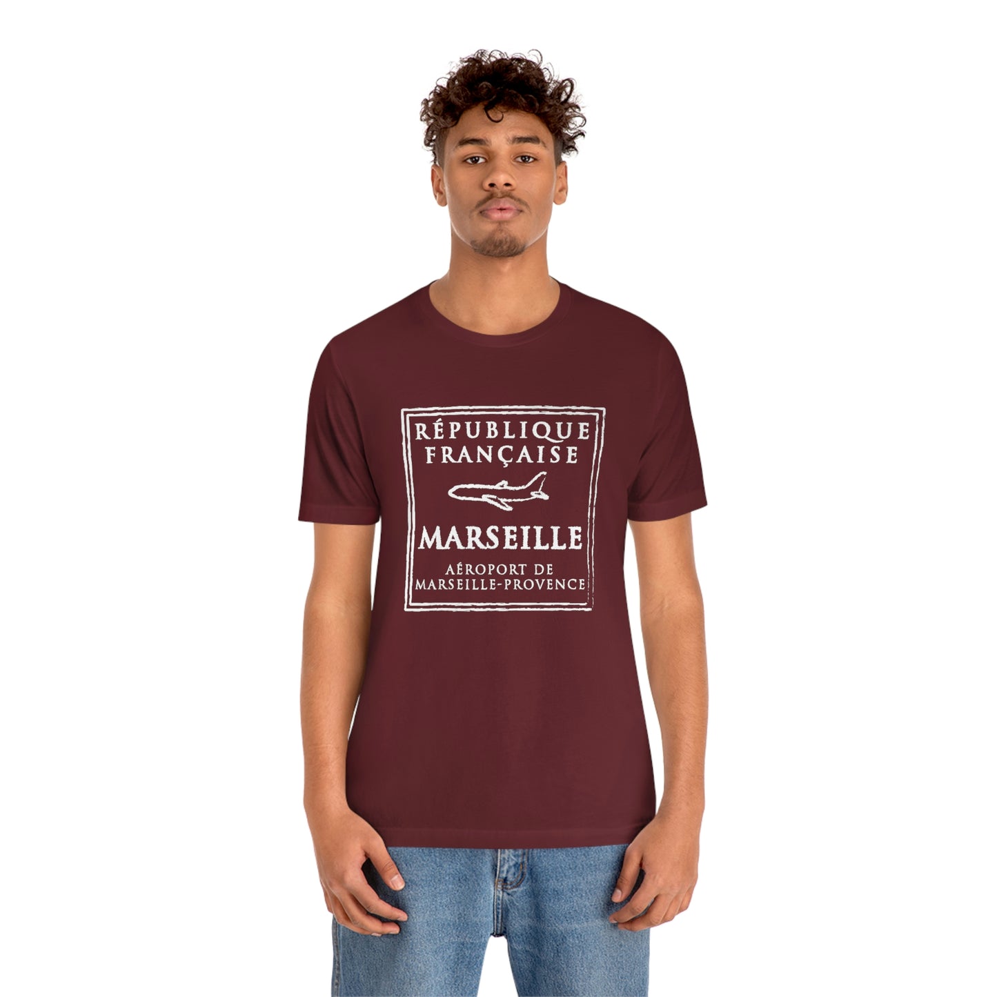 Marseille France Passport Stamp Vacation Travel Unisex T-shirt