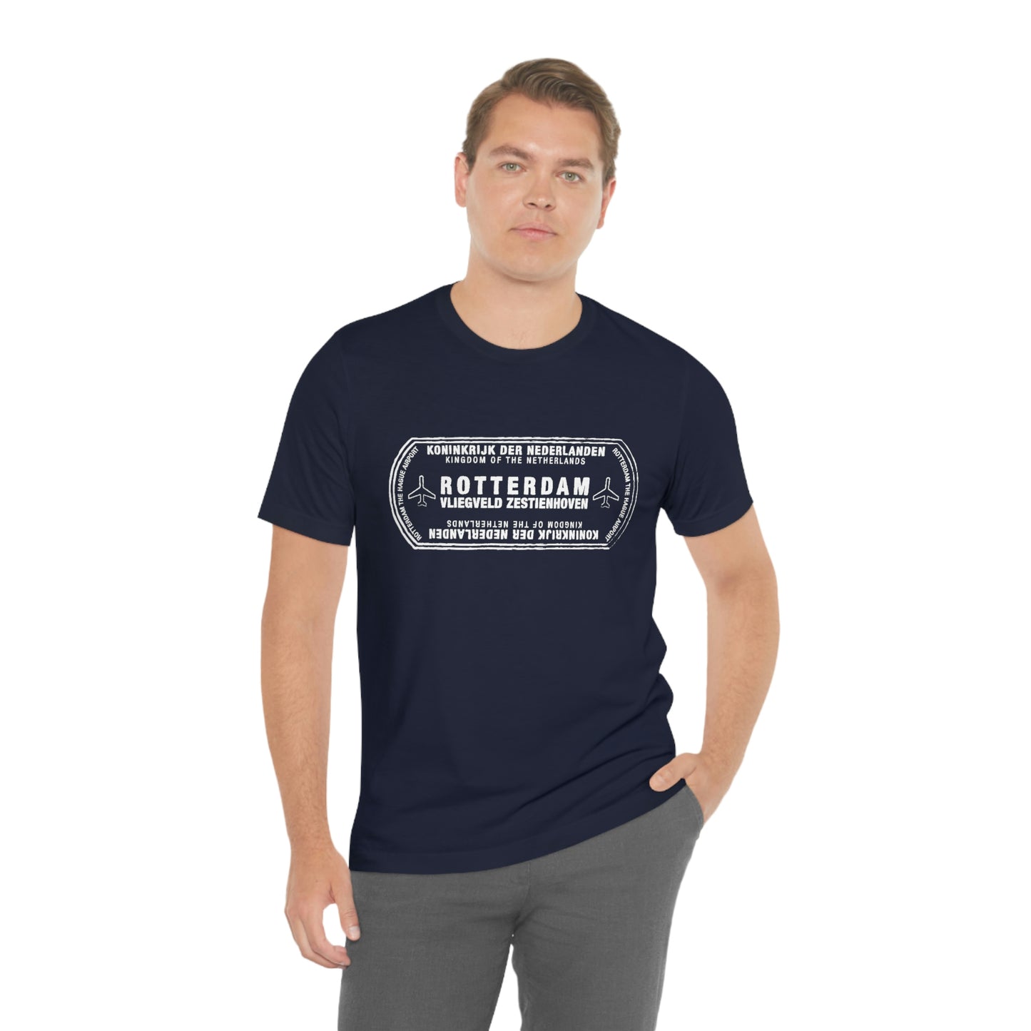 Rotterdam Netherlands Passport Stamp Vacation Travel Unisex T-shirt