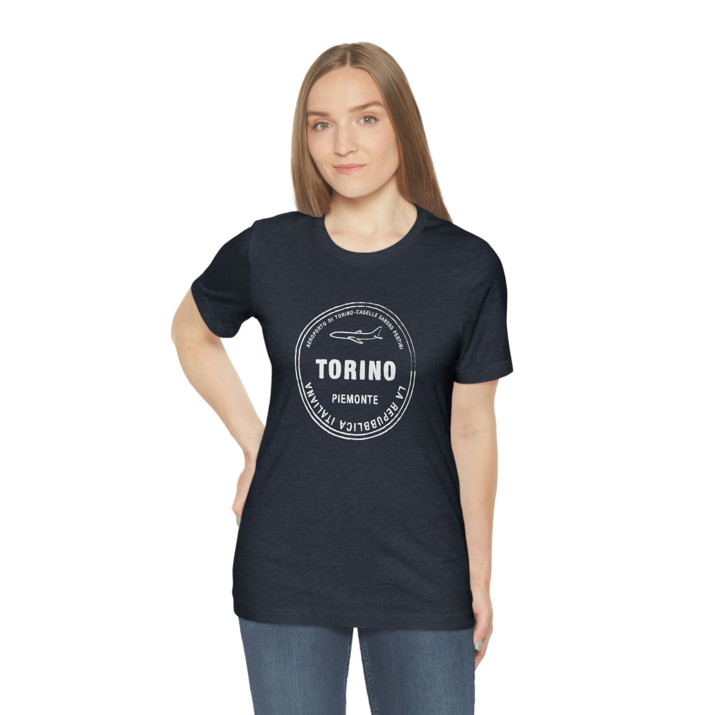 Turin Torino Italy Passport Stamp Vacation Travel Souvenir Unisex T-shirt